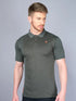 Men Melange Slim Fit Polo T-shirt with DOUBLE COOL