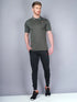 Men Melange Slim Fit Polo T-shirt with DOUBLE COOL