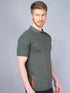Men Melange Slim Fit Polo T-shirt with DOUBLE COOL