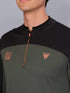 Men Colorblock Slim Fit Mock Neck T-shirt with TECHNO COOL