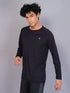 Men Solid Slim Fit Crew Neck T-shirt with TECHNO COOL