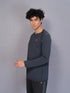 Men Solid Slim Fit Crew Neck T-shirt with TECHNO COOL