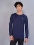 Men Solid Slim Fit Crew Neck T-shirt with TECHNO COOL
