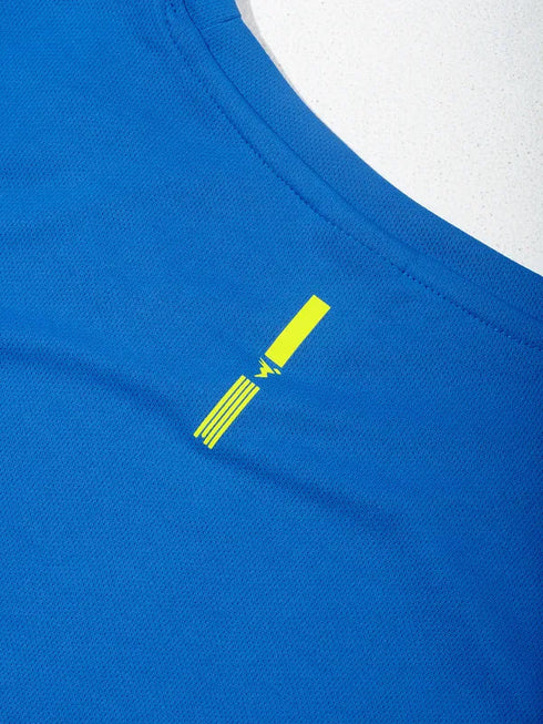 Men Solid Slim Fit Crew Neck T-shirt with TECHNO COOL