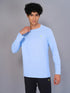 Men Solid Slim Fit Crew Neck T-shirt with TECHNO COOL