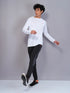 Men Solid Slim Fit Crew Neck T-shirt with TECHNO COOL