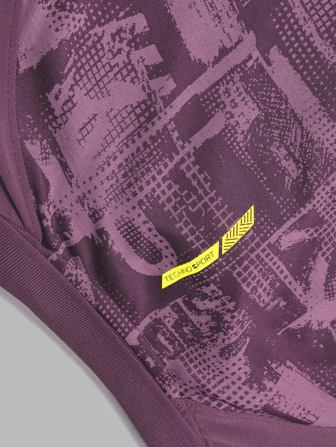 Men Printed Slim Fit Polo T-shirt with DOUBLE COOL