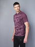 Men Printed Slim Fit Polo T-shirt with DOUBLE COOL