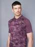 Men Printed Slim Fit Polo T-shirt with DOUBLE COOL