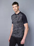Men Printed Slim Fit Polo T-shirt with DOUBLE COOL