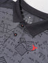 Men Printed Slim Fit Polo T-shirt with DOUBLE COOL