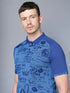 Men Printed Slim Fit Polo T-shirt with DOUBLE COOL