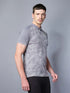Men Printed Slim Fit Polo T-shirt with DOUBLE COOL