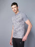 Men Printed Slim Fit Polo T-shirt with DOUBLE COOL