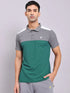 Men Colorblock Slim Fit Polo T-shirt with MATPIQ