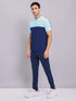 Men Colorblock Slim Fit Polo T-shirt with MATPIQ