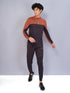 Men Colorblock Slim Fit Mock Neck T-shirt with TECHNO COOL