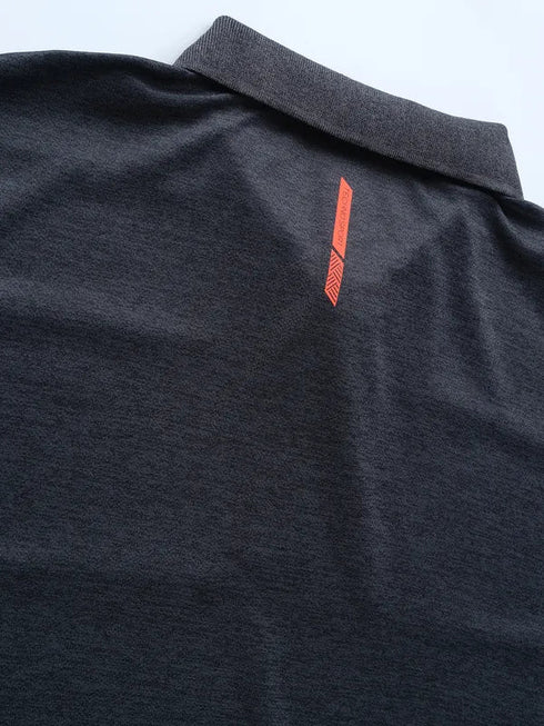 Men Melange Slim Fit Polo T-shirt with DOUBLE COOL