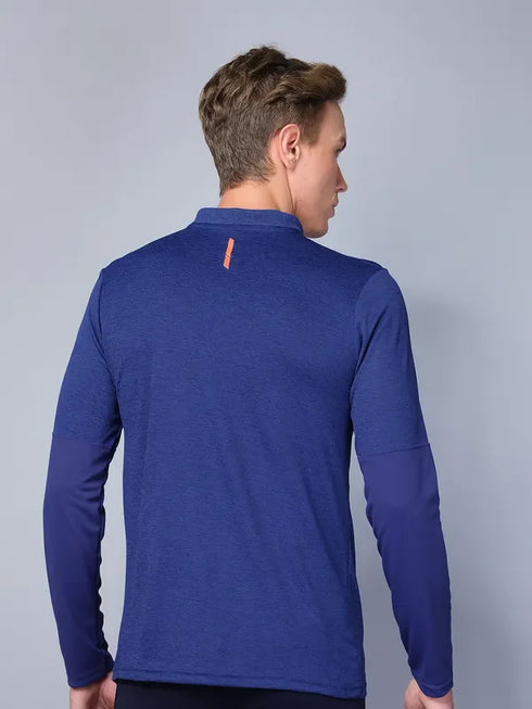 Men Melange Slim Fit Polo T-shirt with DOUBLE COOL