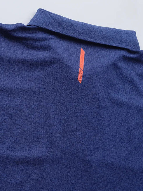Men Melange Slim Fit Polo T-shirt with DOUBLE COOL