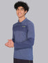 Men Melange Slim Fit Polo T-shirt with DOUBLE COOL