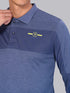 Men Melange Slim Fit Polo T-shirt with DOUBLE COOL