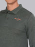 Men Melange Slim Fit Polo T-shirt with DOUBLE COOL