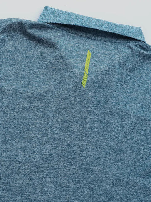 Men Melange Slim Fit Polo T-shirt with DOUBLE COOL