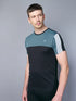 Men Colorblock Slim Fit Crew Neck T-shirt with TECHNO COOL