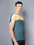 Men Colorblock Slim Fit Crew Neck T-shirt with TECHNO COOL