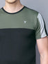 Men Colorblock Slim Fit Crew Neck T-shirt with TECHNO COOL