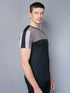 Men Colorblock Slim Fit Crew Neck T-shirt with TECHNO COOL