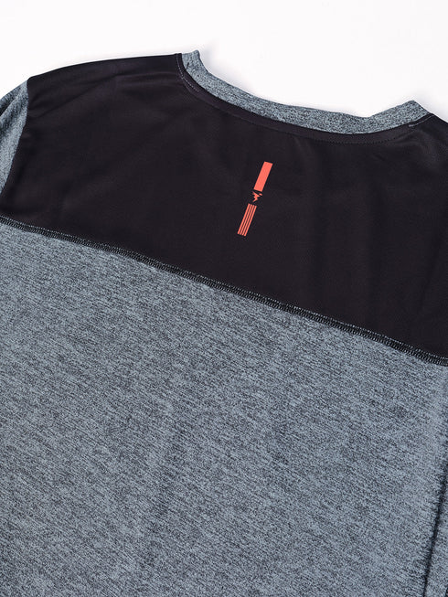 Men Melange Slim Fit Crew Neck T-shirt with DOUBLE COOL (Pack of 2)