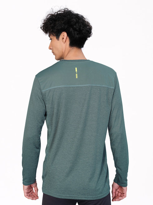 Men Melange Slim Fit Crew Neck T-shirt with DOUBLE COOL (Pack of 2)