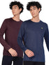 Men Melange Slim Fit Crew Neck T-shirt with DOUBLE COOL (Pack of 2)