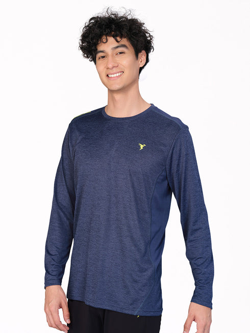 Men Melange Slim Fit Crew Neck T-shirt with DOUBLE COOL (Pack of 2)