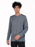Men Melange Slim Fit Crew Neck T-shirt with DOUBLE COOL