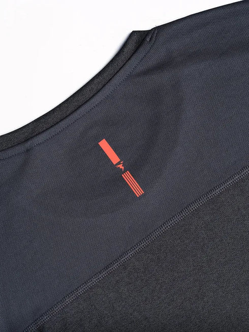 Men Melange Slim Fit Crew Neck T-shirt with DOUBLE COOL