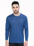 Men Melange Slim Fit Crew Neck T-shirt with DOUBLE COOL