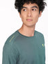 Men Melange Slim Fit Crew Neck T-shirt with DOUBLE COOL