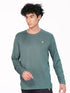 Men Melange Slim Fit Crew Neck T-shirt with DOUBLE COOL