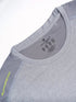Men Melange Slim Fit Crew Neck T-shirt with DOUBLE COOL