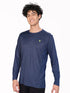 Men Melange Slim Fit Crew Neck T-shirt with DOUBLE COOL