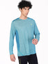 Men Melange Slim Fit Crew Neck T-shirt with DOUBLE COOL