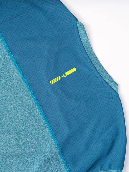 Men Melange Slim Fit Crew Neck T-shirt with DOUBLE COOL