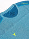 Men Melange Slim Fit Crew Neck T-shirt with DOUBLE COOL