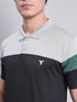Men Colorblock Slim Fit Polo T-shirt with TECHNO COOL+