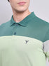 Men Colorblock Slim Fit Polo T-shirt with TECHNO COOL+