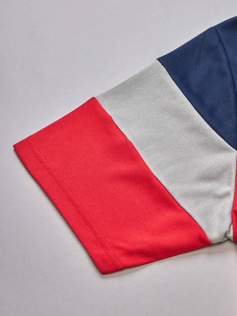 Men Colorblock Slim Fit Polo T-shirt with TECHNO COOL+