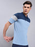 Men Colorblock Slim Fit Polo T-shirt with TECHNO COOL+